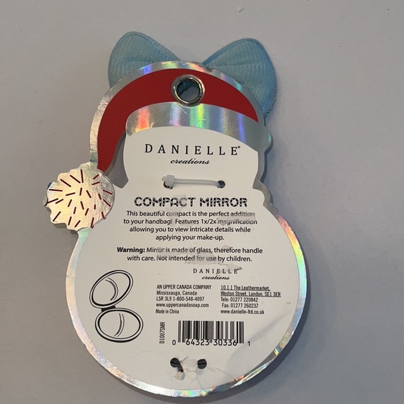Danielle Creations Compact Mirror Holiday Glitter Gift - Picture 3 of 3